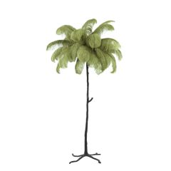 Feather vloerlamp - zwart/olijfgroen