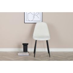 Selo eetkamerstoel - teddy - wit