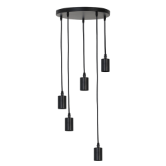 Brandon hanglamp rond 5L zwart van het woonmerk Light & Living