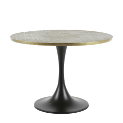 Rickerd bijzettafel Ø61 cm antiek brons/zwart van het woonmerk Light & Living