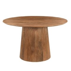 Salvator ronde eettafal - Ø130 cm - hout - naturel van het woonmerk Livingfurn