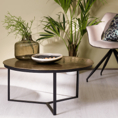 Retiro salontafel Ø85x40 cm metaal antiek brons