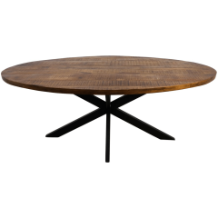 Melbourne ovale eettafel 240x110x76 mangohout naturel van het woonmerk HSM Collection