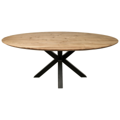 Zurich spider dik ovale eettafel 180x100x76 acacia naturel van het woonmerk HSM Collection