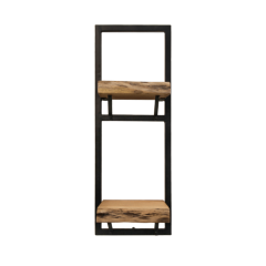 Levels wandplank live edge 25x70 naturel zwart