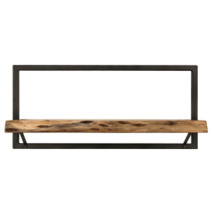 Levels wandplank live edge 70x32 naturel zwart