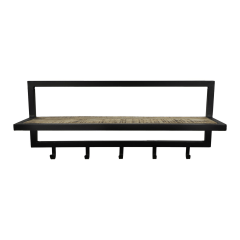 Magali kapstok 5 haken naturel/zwart van het woonmerk HSM Collection