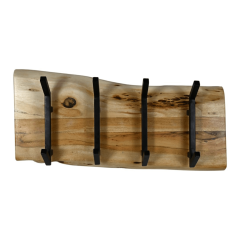 Rack kapstok 4 haken naturel/zwart