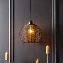 Milla hanglamp Ø32x32,5 cm mat zwart van het woonmerk Light&Living