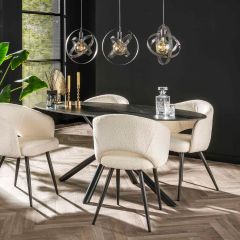 Alvito ovale eettafel 180 cm keramiek van het woonmerk Fraaai