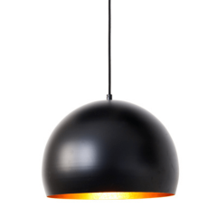 Jaicey hanglamp Ø33x25 cm mat zwart/goud