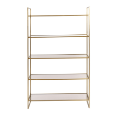 Mariki kast 110x40x180 cm bruin glas/ licht goud