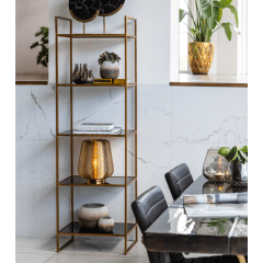 Mariki kast 55x40x180 cm smoke glas/goud