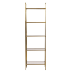 Mariki kast 55x40x180 cm bruin glas/licht goud