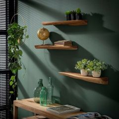 Woody wandplank set van drie