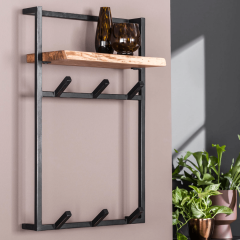 Woody kapstok metaal hoog met plank en 6 haken van het woonmerk Fraaai