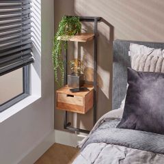 Alex nachtkastje hout/metaal 30x100 cm