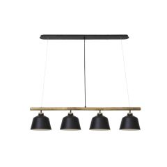 Banu hanglamp 4L - hout zwart