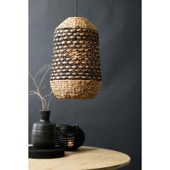Tripoli hanglamp - naturel/zwart