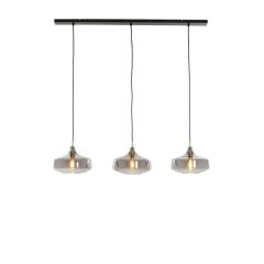 Solna hanglamp 3L - antiek brons/smoke glas