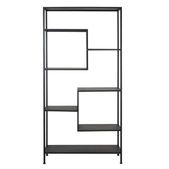 Yvana open vakkenkast 200cm zwart van het woonmerk Light & Living