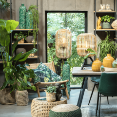 Tabana vloerlamp driepoot Ø36x140 cm rotan naturel