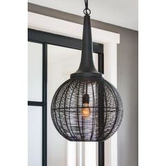 Adrienne hanglamp Ø40x76 cm - zwart