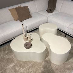 Sandy salontafel organisch 85 cm - beige