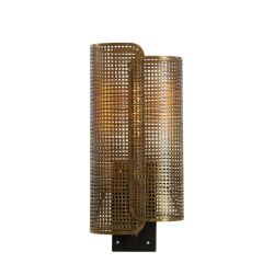 Maci wandlamp 20x16x45 cm - antiek brons/mat zwart