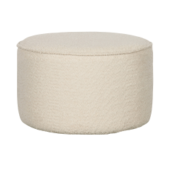 Sara poef laag bouclé creme van het woonmerk Woood