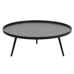 Mesa bijzettafel hout zwart 36xø100 cm van het woonmerk Woood