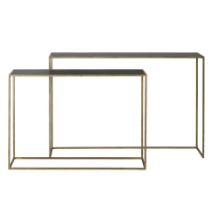 Boca side table goud/mat zwart | set van 2 van het woonmerk Light & Living