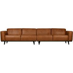 4-zits Bank Statement XL 372 Cm Eco Leer Cognac