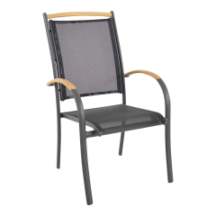 Stapelstoel Monza - zwart