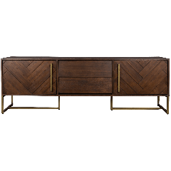 Class dressoir laag MDF 45x180x60 cm bruin/goud van het woonmerk Dutchbone