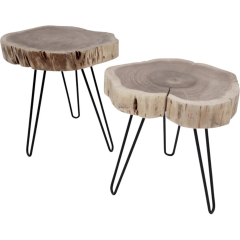 Dylan houten bijzettafel set van 2 van het woonmerk Les