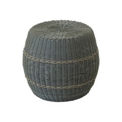 Laos poef wicker ø46x40cm