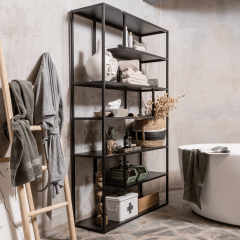 Teun vakkenkast metaal zwart