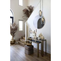 Oxe pilaar set van 2 - antiek brons/smoke