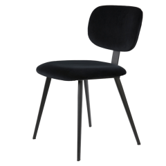 Aaliyah eetkamerstoel velvet zwart van het woonmerk Light & Living