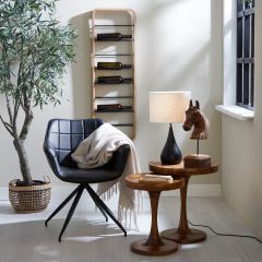 Joekon bijzettafel Ø40x47 cm - hout olie bruin