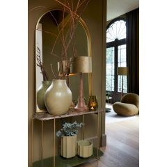 Besut sidetable - marmer groen/glas-goud
