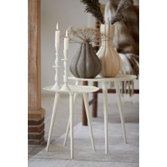 Asarpai bijzettafel Ø46x44 cm - crème