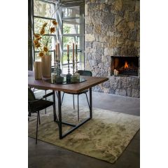 Sjors vloerkleed 230x160 cm - olijfgroen/lichtgrijs