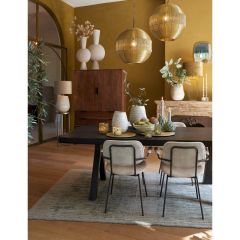 Bosaso vloerkleed 230x160 cm - lichtbruin/olijfgroen