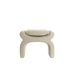 Nafya poef 60x46x46 cm bouclé - taupe