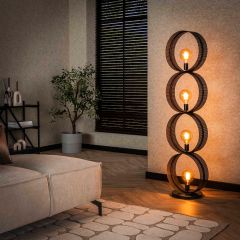 Guus vloerlamp 4L ring geperforeerd - charcoal