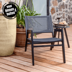 Fauteuil Puk aluminium zwart van het woonmerk WOOOD