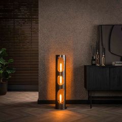 Sherrie vloerlamp Ø25 cm L - zwart nikkel