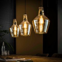 Amber hanglamp 3L kegel 